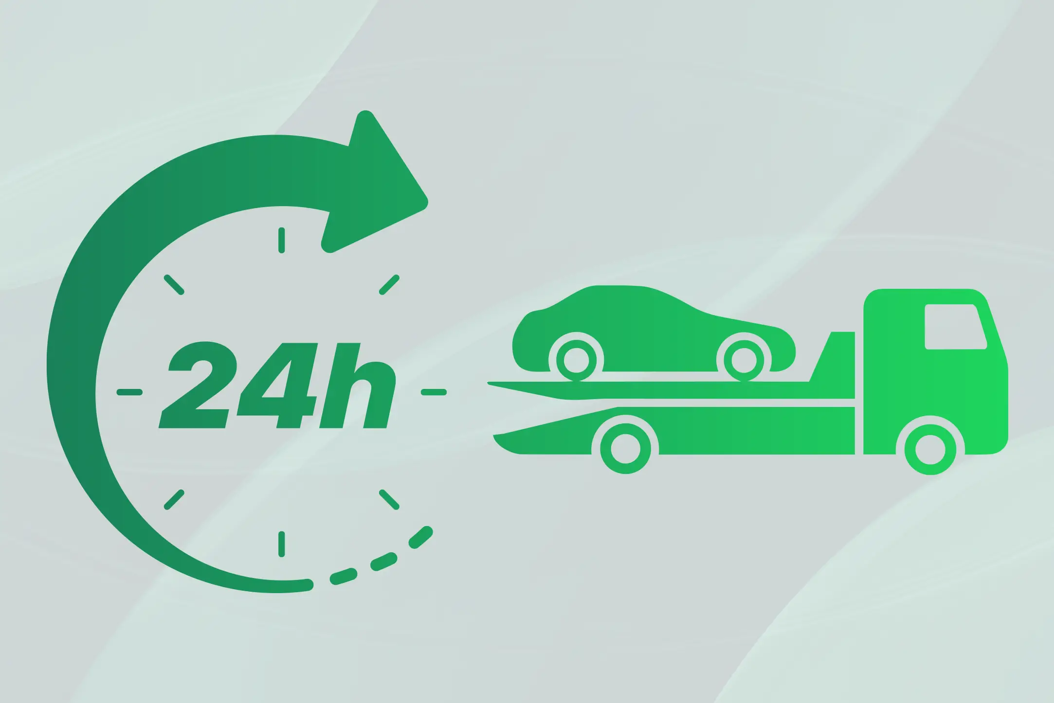 We offer 24-hour accident towing services